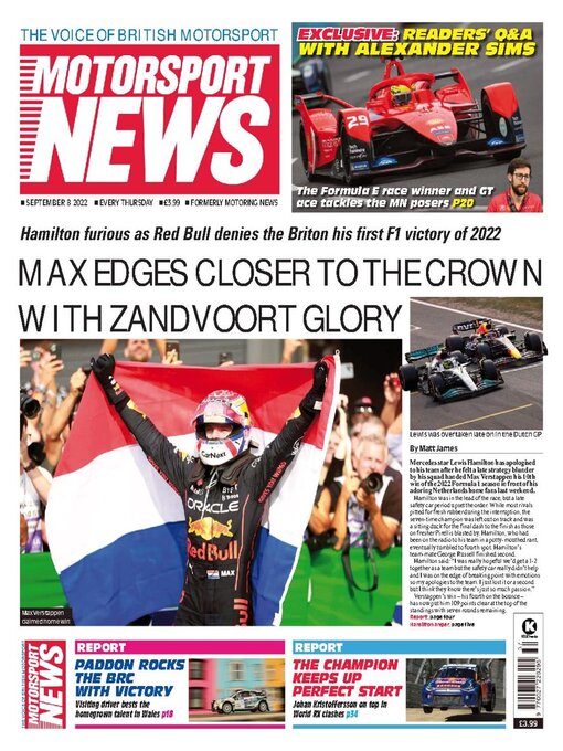 Title details for Motorsport News by Kelsey Publishing Ltd - Available